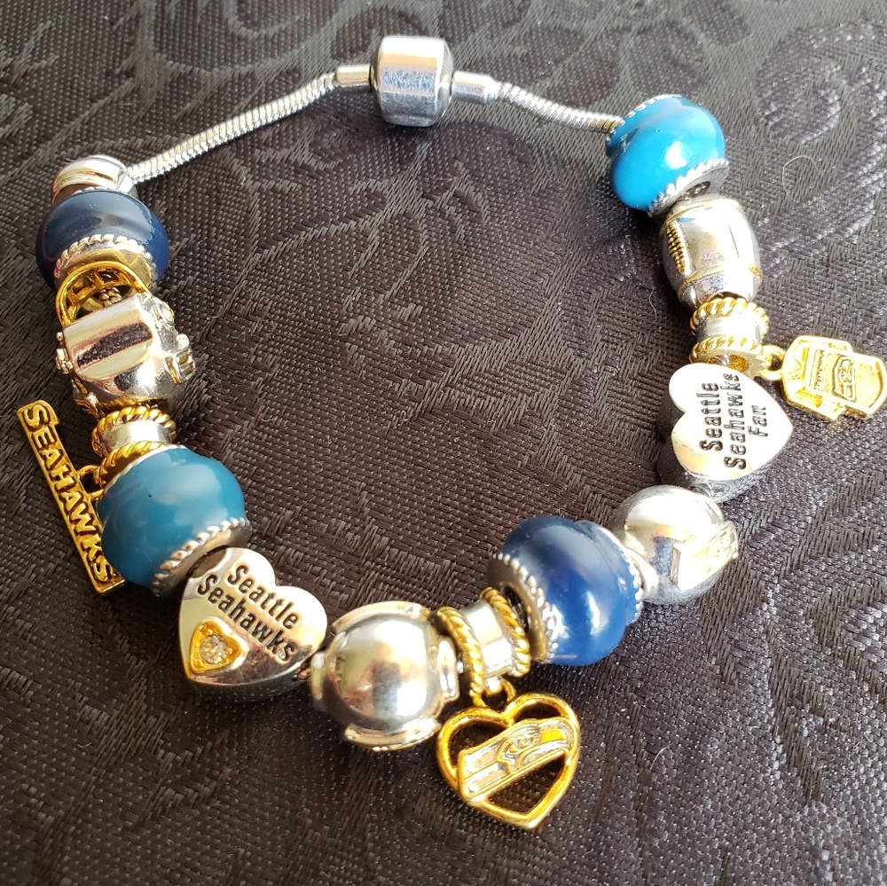 Seattle Seahawks #1 Fan Charm Bracelet